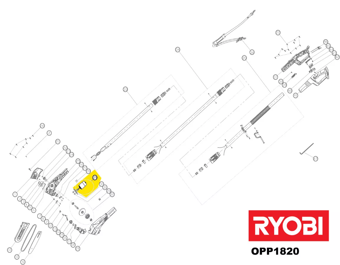 moteur réf. 5131028985 Ryobi